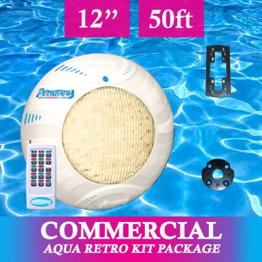 Amoray 12" Aqua Retro Light Kit (Commercial Warm White) 50ft