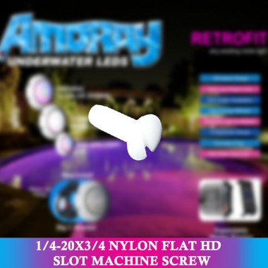 Amoray 1/4-20x3/4 Nylon Flat HD  Slot Machine Screw