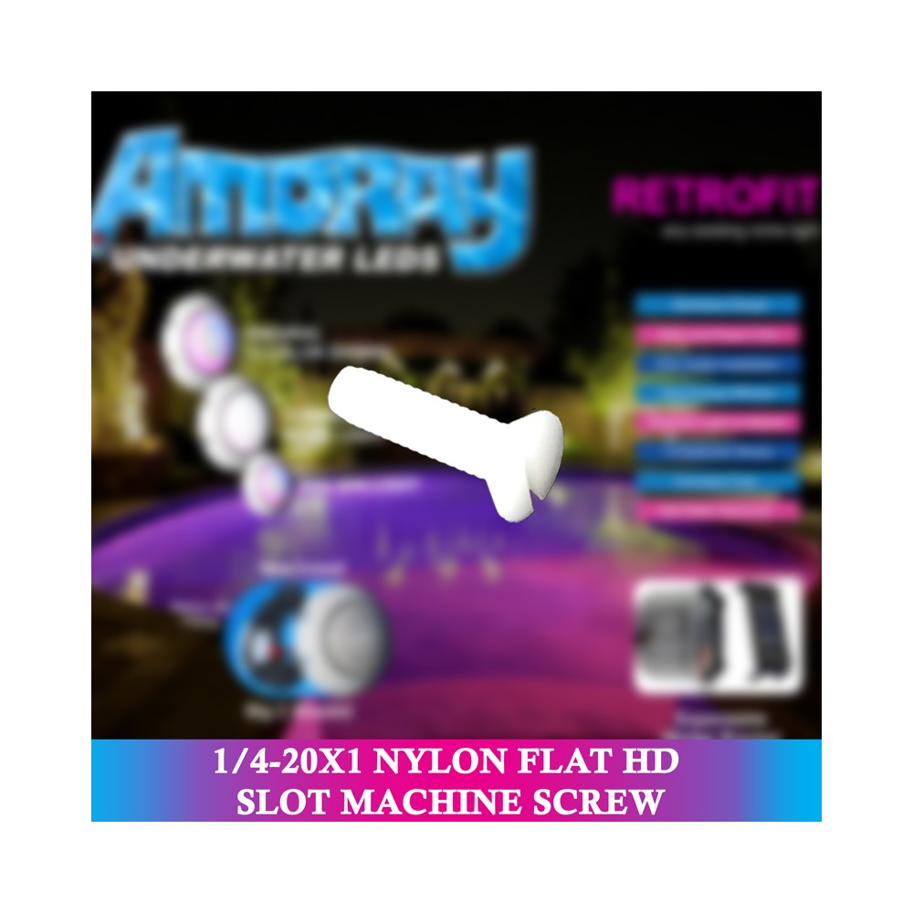 Amoray 1/4-20x1 Nylon Flat HD  Slot Machine Screw